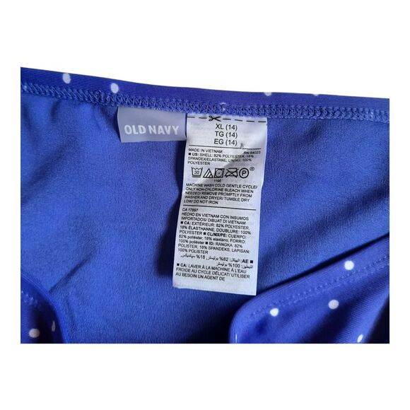 Old Navy Blue and White Polka Dot Swim Bottom - Picture 2 of 4